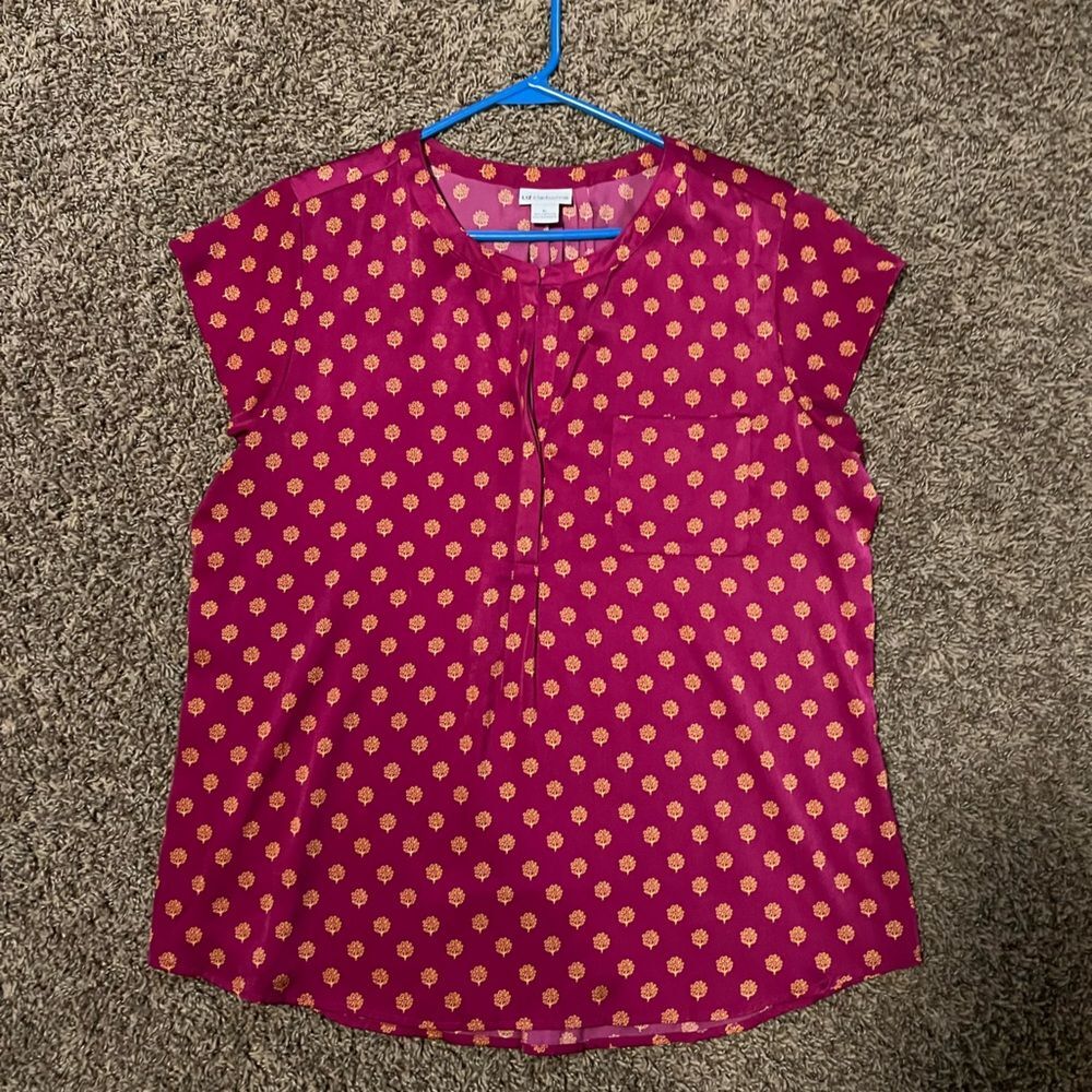 Liz Claiborne Pink and Orange XL Blouse